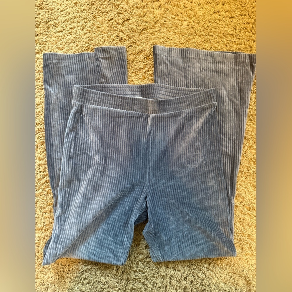 Aerie Blue Ribbed Pants - Picture 3 of 4